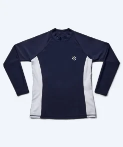 Best Watery UV-trøje til damer - Talcott Langærmet Rashguard - Mørkeblå/hvid