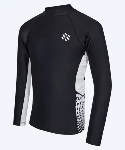 Watery UV-trøje til mænd - Scylla Langærmet Rashguard - Sort/hvid