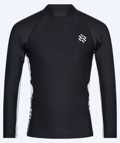 Watery UV-trøje til mænd - Scylla Langærmet Rashguard - Sort/hvid