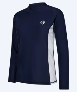 Hot Watery UV-trøje til mænd - Talcott Langærmet Rashguard - Mørkeblå/hvid