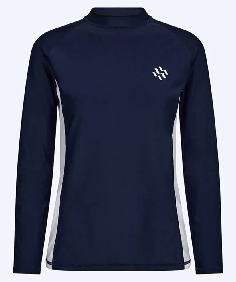 Hot Watery UV-trøje til mænd - Talcott Langærmet Rashguard - Mørkeblå/hvid
