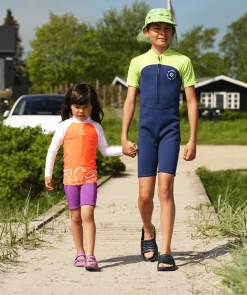 Watery UV våddragt til børn - Calypso Shorty - Atlantic Green