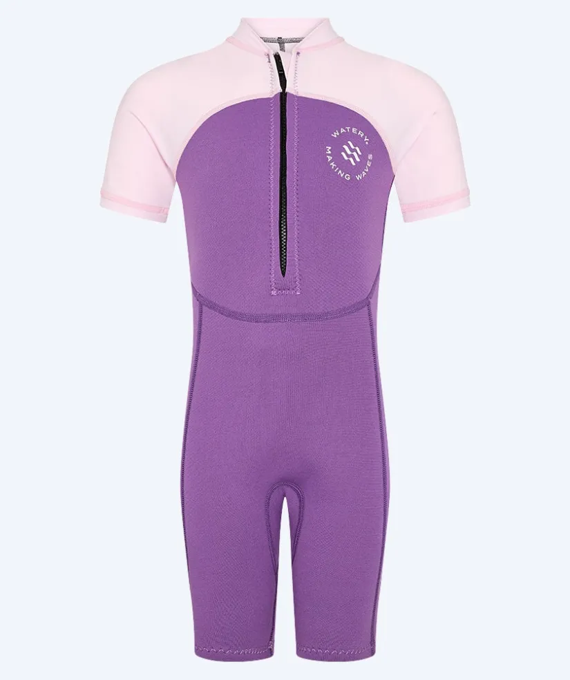 Outlet Watery UV våddragt til børn - Calypso Shorty - Atlantic Purple