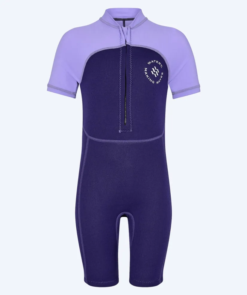 New Watery UV våddragt til børn - Calypso Shorty - Lilla