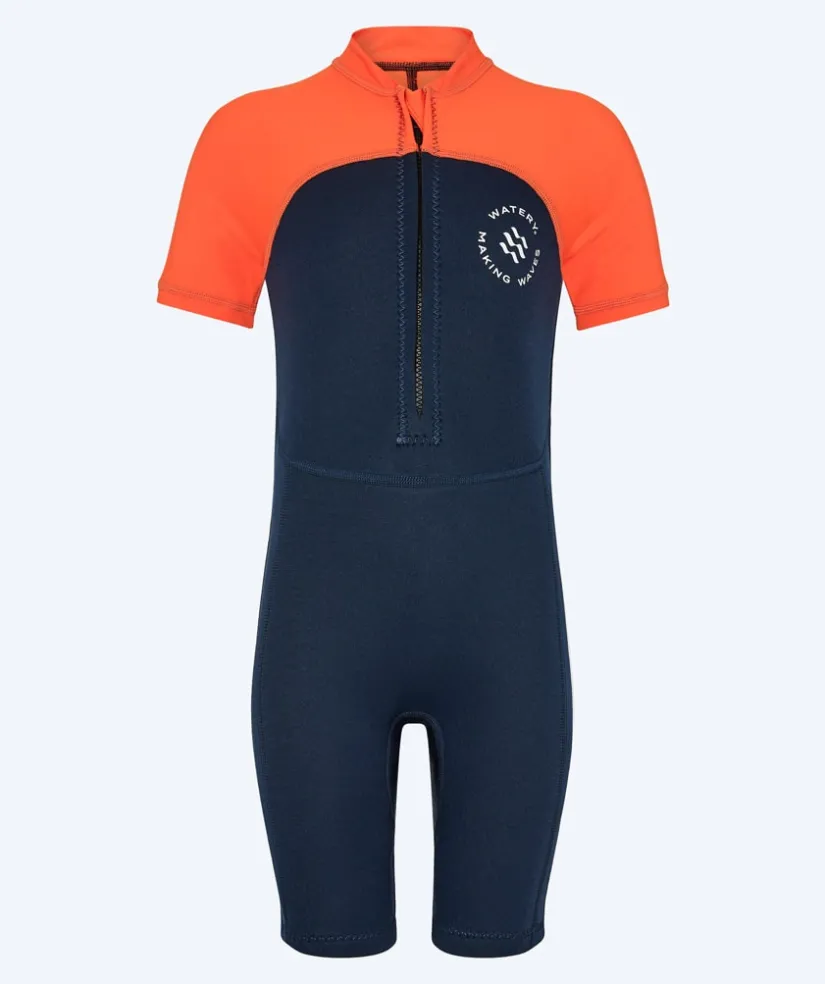 Hot Watery UV våddragt til børn - Calypso Shorty - Orange/blå