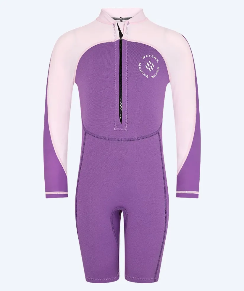 New Watery UV våddragt til børn - Calypso Langærmet - Atlantic Purple