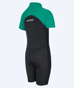 Online Watery UV våddragt til børn - Calypso Shorty - Grøn/sort