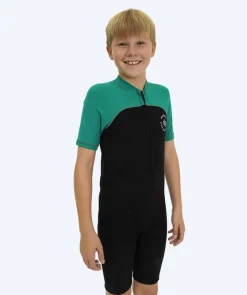 Online Watery UV våddragt til børn - Calypso Shorty - Grøn/sort
