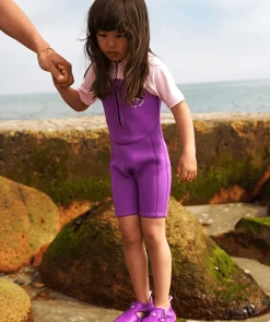 Sale Watery UV våddragt til børn - Calypso Shorty - Coral/mørkeblå