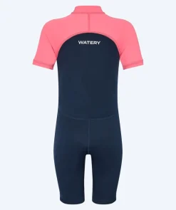 Sale Watery UV våddragt til børn - Calypso Shorty - Coral/mørkeblå
