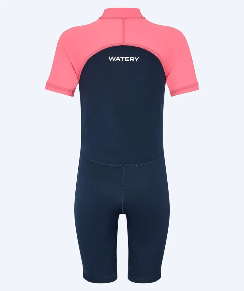 Sale Watery UV våddragt til børn - Calypso Shorty - Coral/mørkeblå