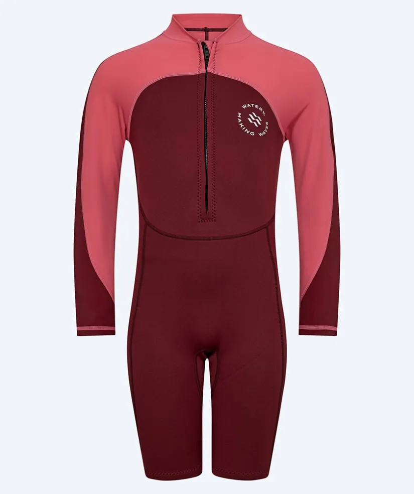 Sale Watery UV våddragt til børn - Calypso Langærmet - Rød/pink