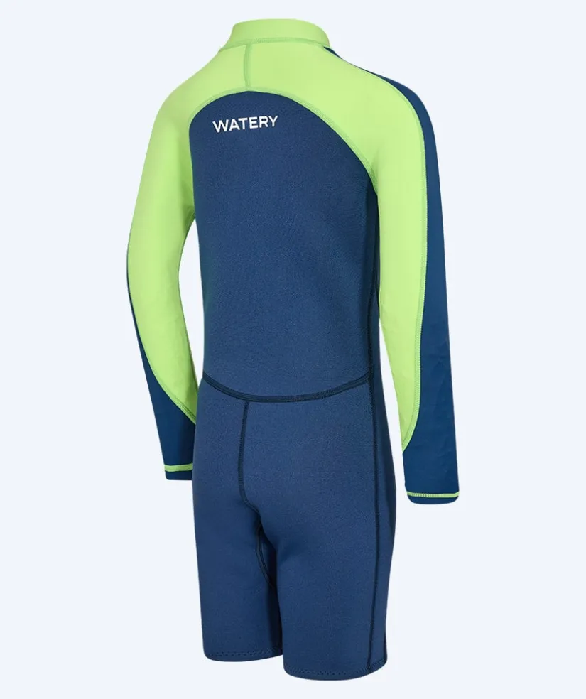 Outlet Watery UV våddragt til børn - Calypso Langærmet - Atlantic Green
