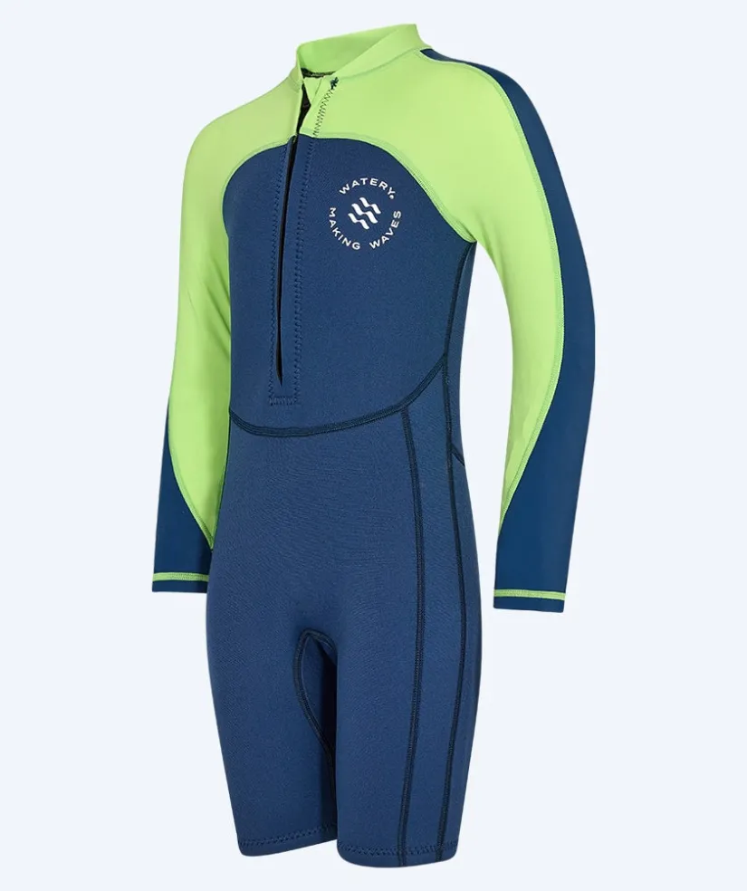 Outlet Watery UV våddragt til børn - Calypso Langærmet - Atlantic Green