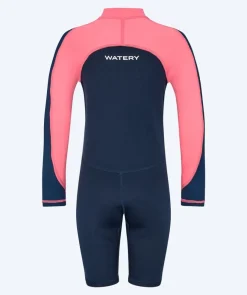 Best Watery UV våddragt til børn - Calypso Langærmet - Coral/mørkeblå