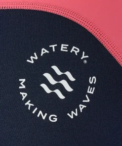 Watery UV våddragt til børn - Calypso Full-Body - Coral/mørkeblå
