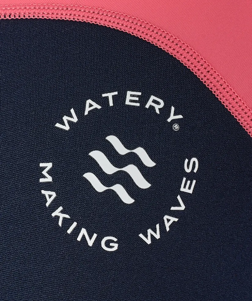 Watery UV våddragt til børn - Calypso Full-Body - Coral/mørkeblå