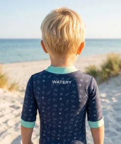 Clearance Watery våddragt til baby - Baia Full-Body - Atlantic Turquoise
