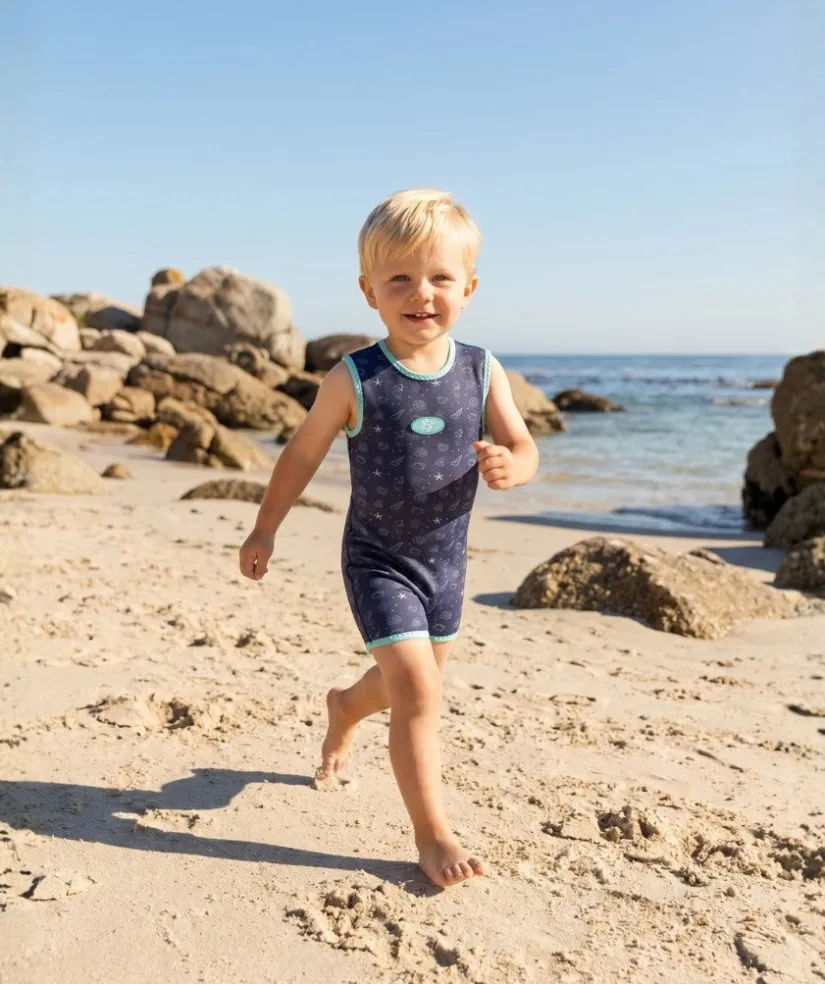 Hot Watery våddragt til baby - Baia Wrap - Atlantic Turquoise