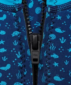 Outlet Watery våddragt til baby - Tropical Wrap'n Nappy - Atlantic Blue