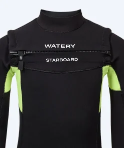 New Watery våddragt til børn - Starboard (3-2mm) - Sort/grøn