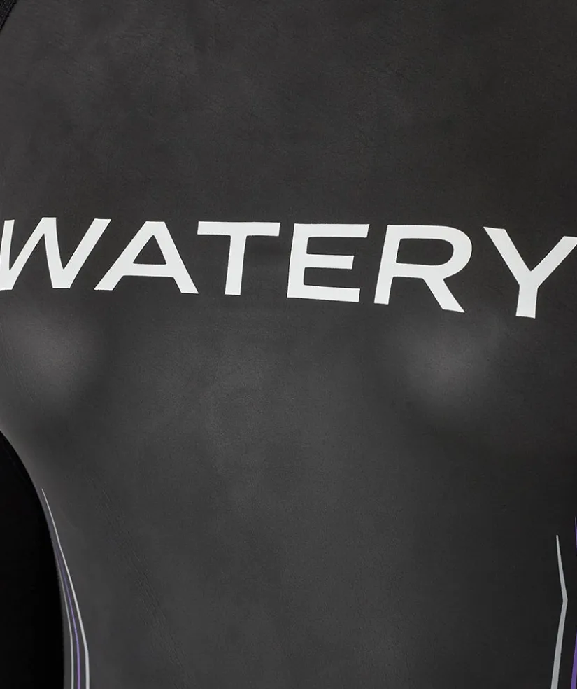Online Watery våddragt til damer - Reptile Core - Sort/lilla