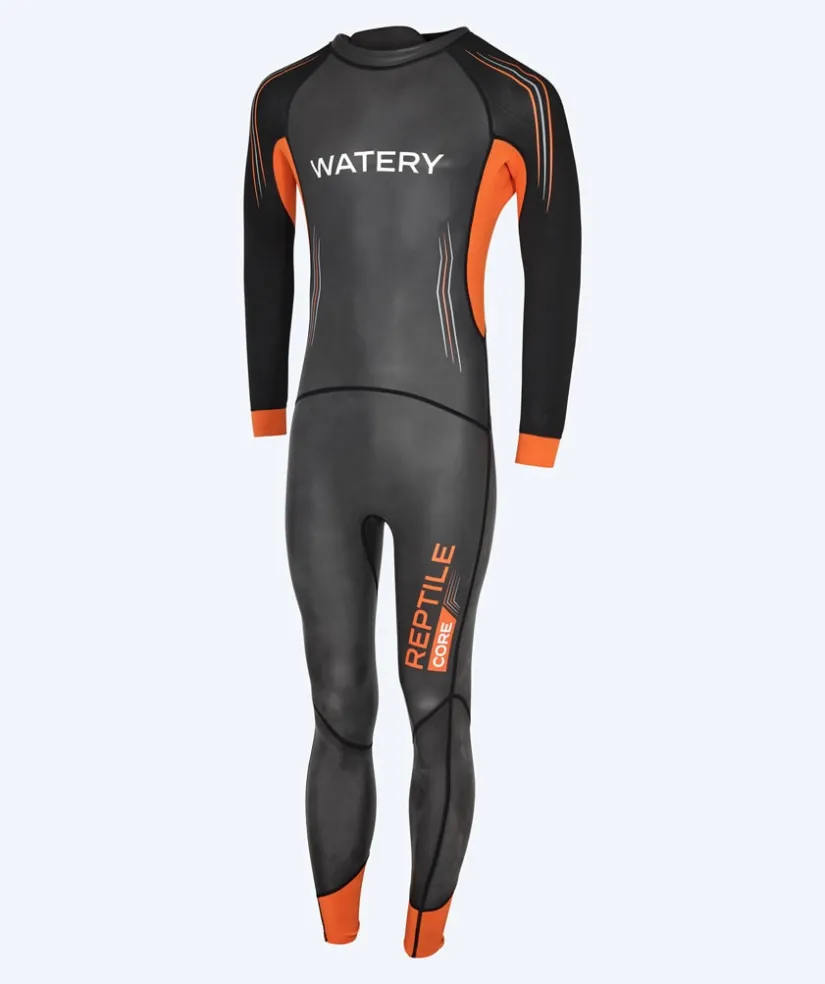 Watery våddragt til mænd - Reptile Core - Sort/orange