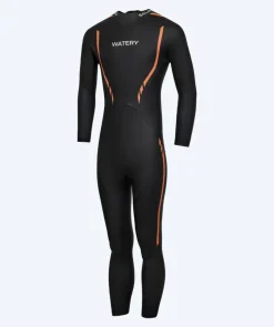New Watery våddragt til mænd - Salmon Glide - Sort/orange