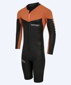 Online Watery våddragt til mænd - Salmon Swimrun - Sort/orange