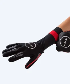 Outlet ZONE3 neopren handsker - (2mm) - Sort/rød